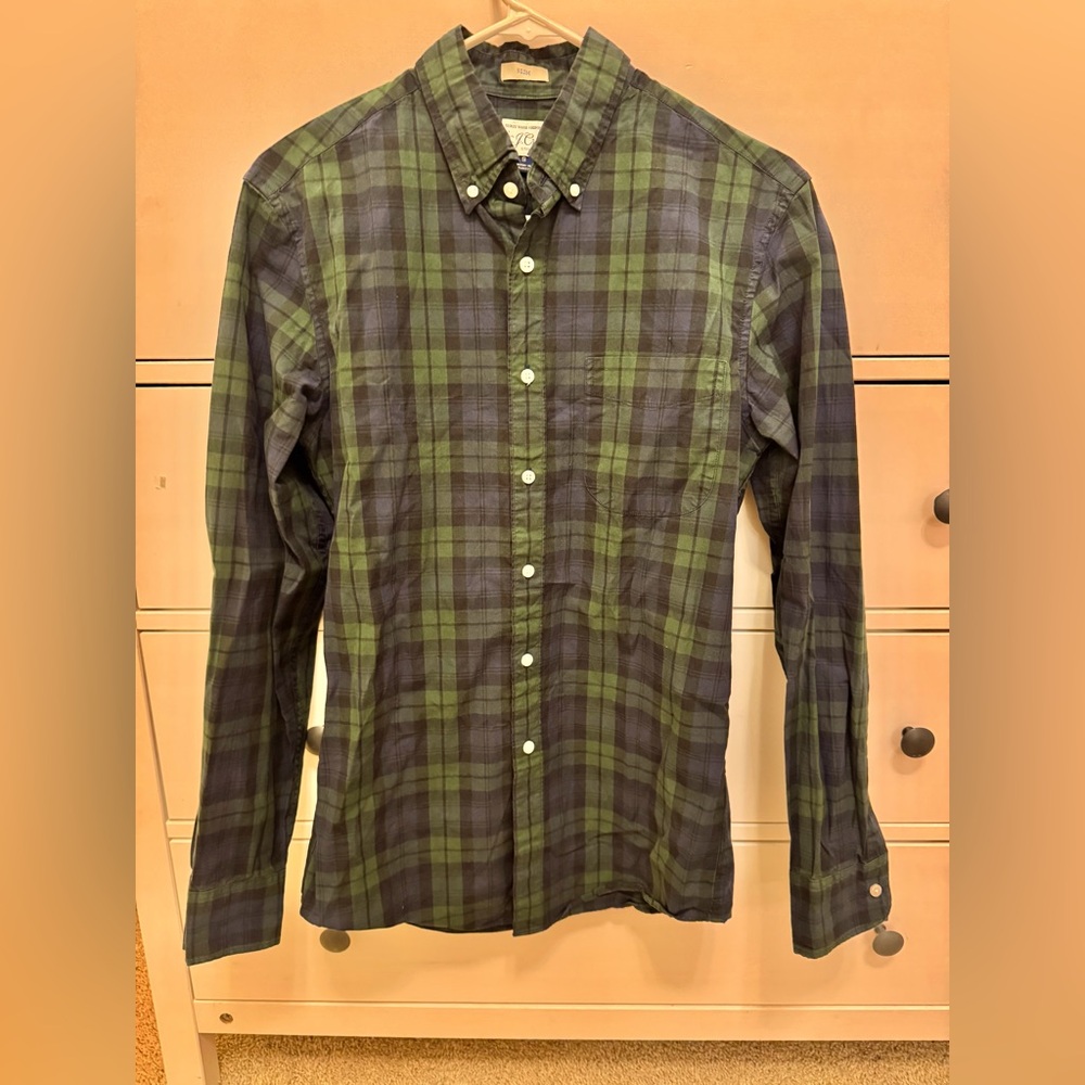 J Crew Classic Cotton Stretch Casual Shirt Small SLIM